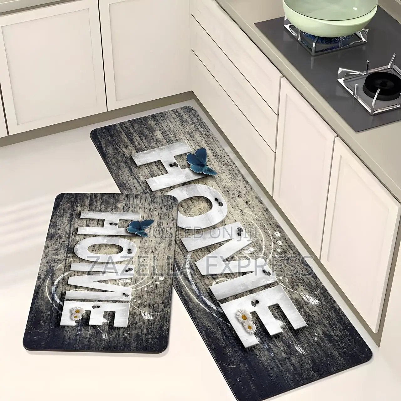 Non Slippery 2pc Kitchen Mats Restocked