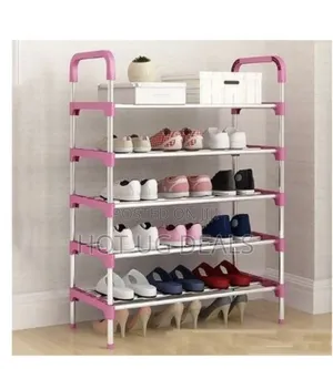 5 Layer Stainless Steel Shoe Rack Stand Storage Organizer
