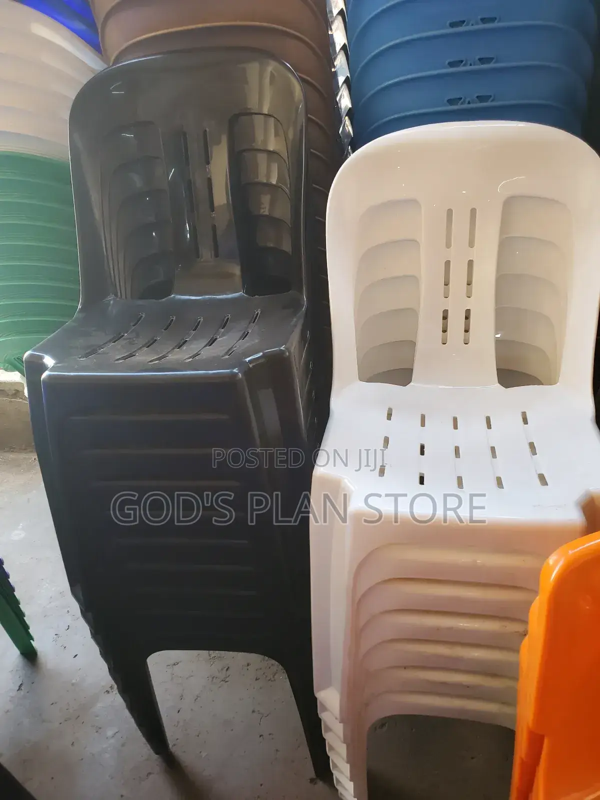 Black and White Plastic Chairs Plastic Chairs