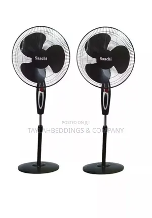 Saachi 16 Inch Stand Fans 3 Blades Buy 1 Get 1 Free-Black