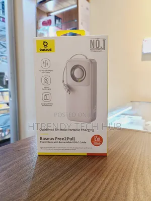 Baseus Free2 Pull 20000mah 65w Usb-C Cable Power Bank
