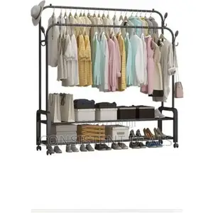 Double Pole Clothes Hanger Rack