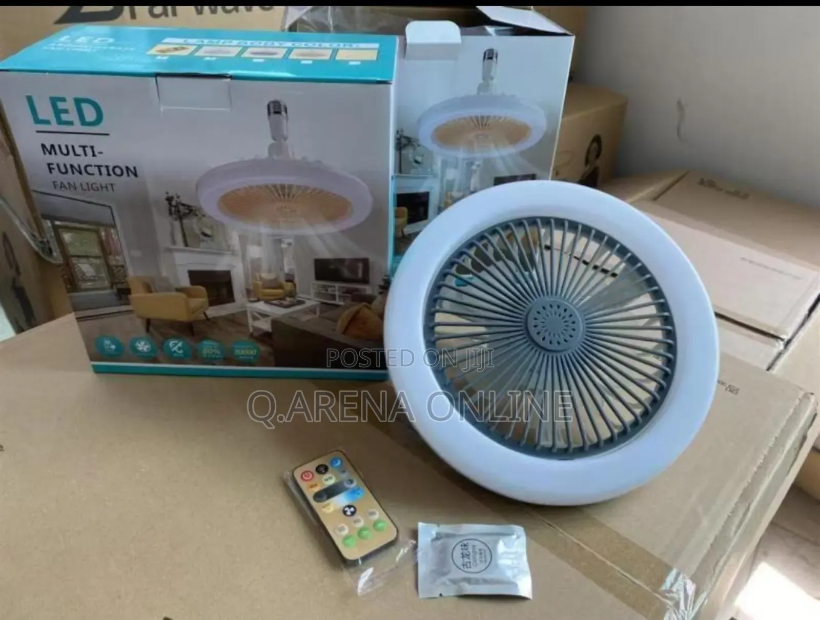 Remote Control Bulb Fan With Light Color Change