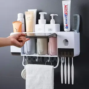 Punch Free Super Bathroom Toothbrush Holder Storage Rack