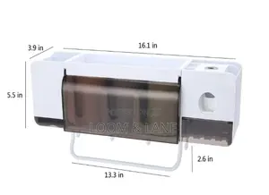 Punch Free Super Bathroom Toothbrush Holder Storage Rack