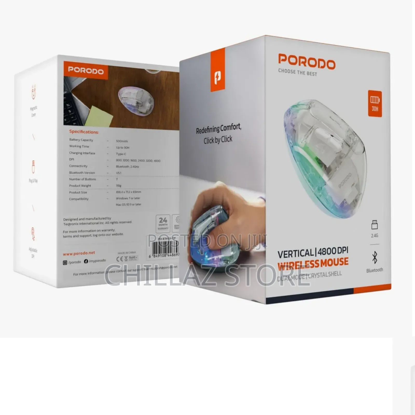 Porodo Vertical 4800 Wireless Mouse.