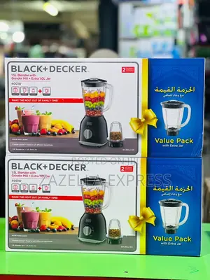 Black+Decker 1.5l Blender With Grinder Mill+Extra 1.0l Jar