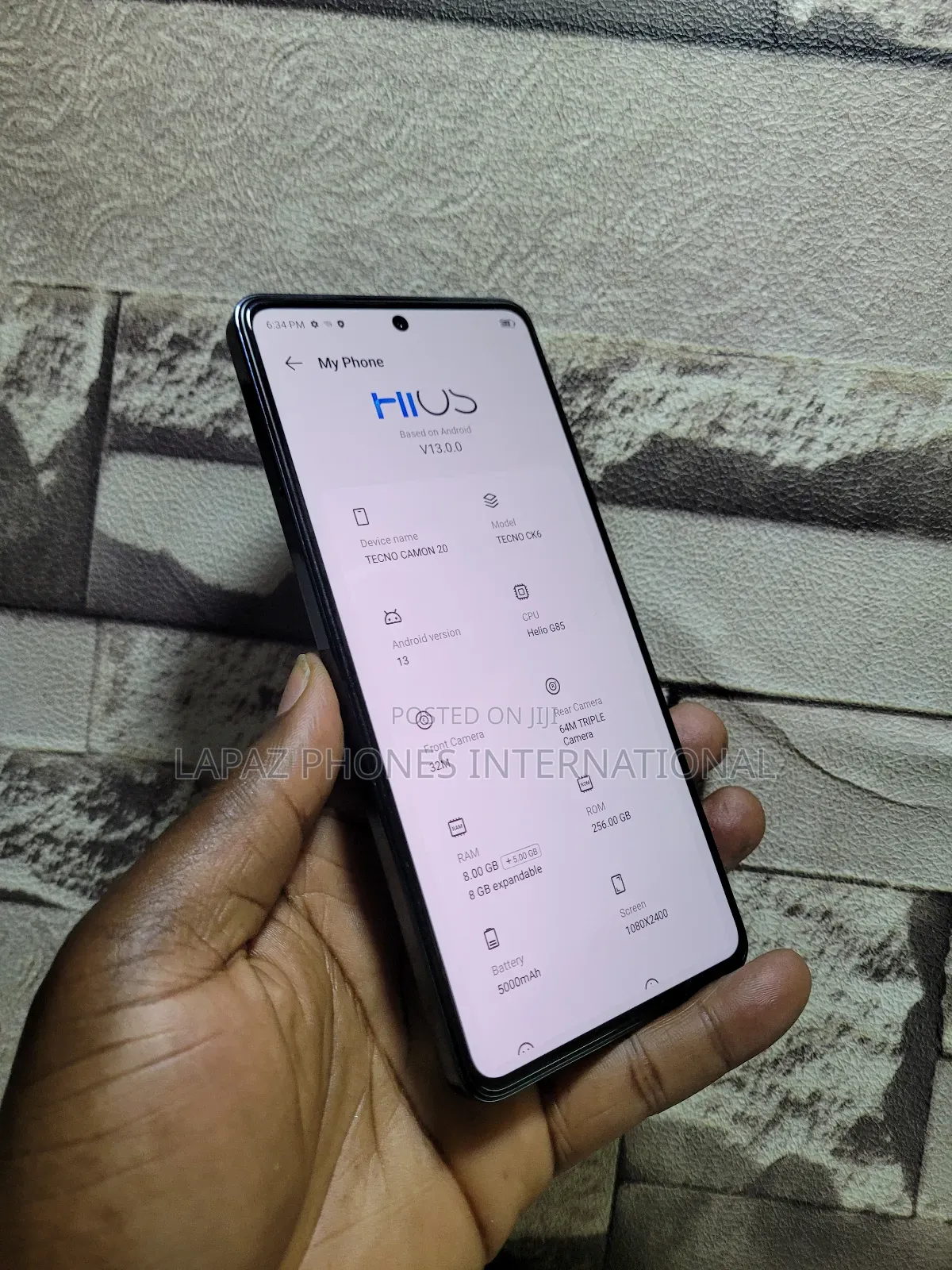 Tecno Camon 20 256 GB Black