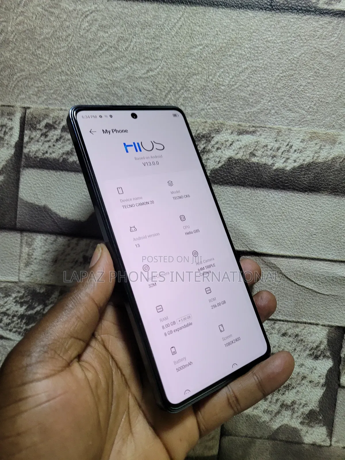 Tecno Camon 20 256 GB Black