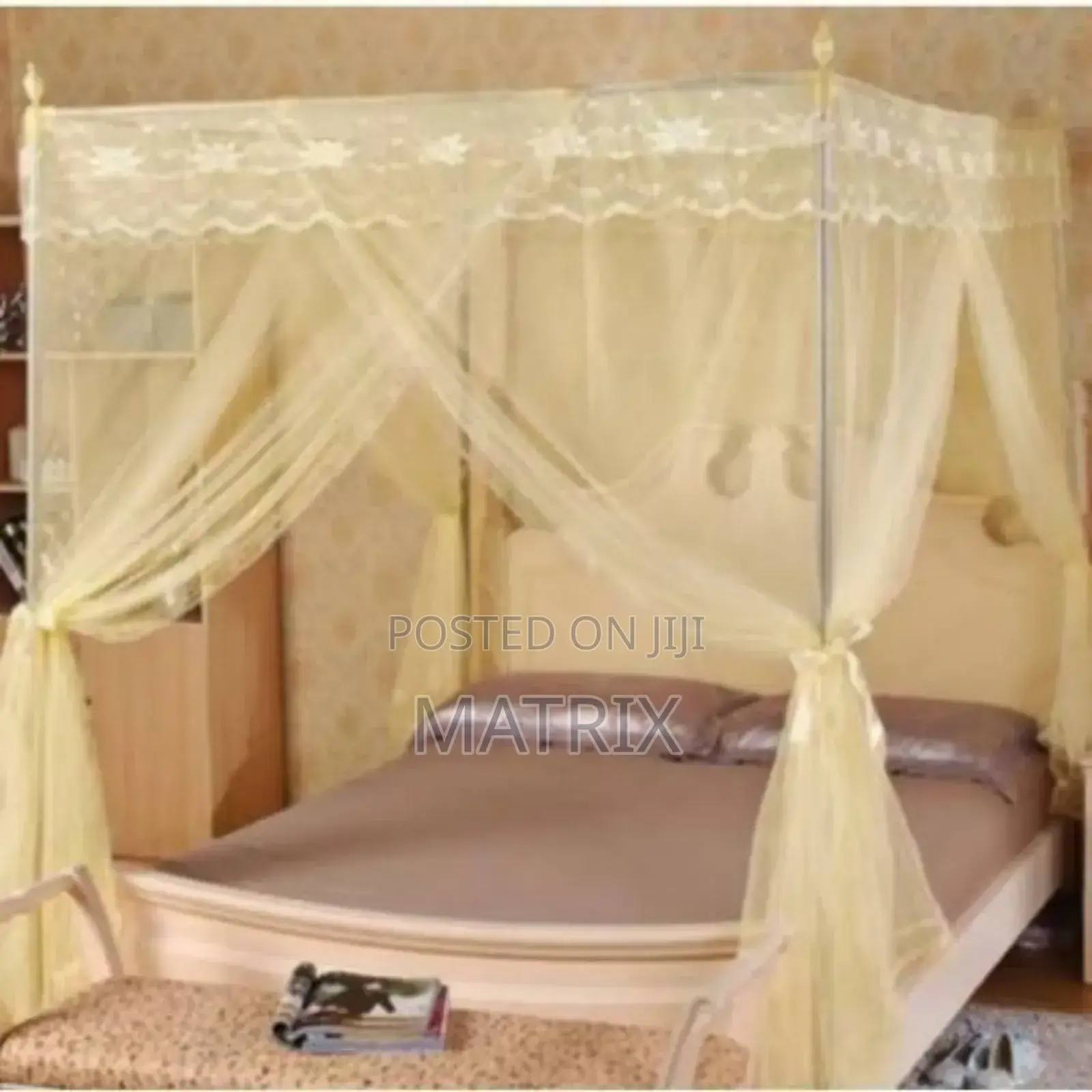 Flat Mosquito Net Without Metal Stands - Cream