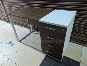 Office Desk of 1.2 Metres or 4 Feet With Fixed Drawers