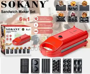 New Sokany Sk-Bbq836 Sandwich Maker 6 in 1