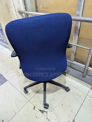 Maroon Blue Chair With Adjustable Heights