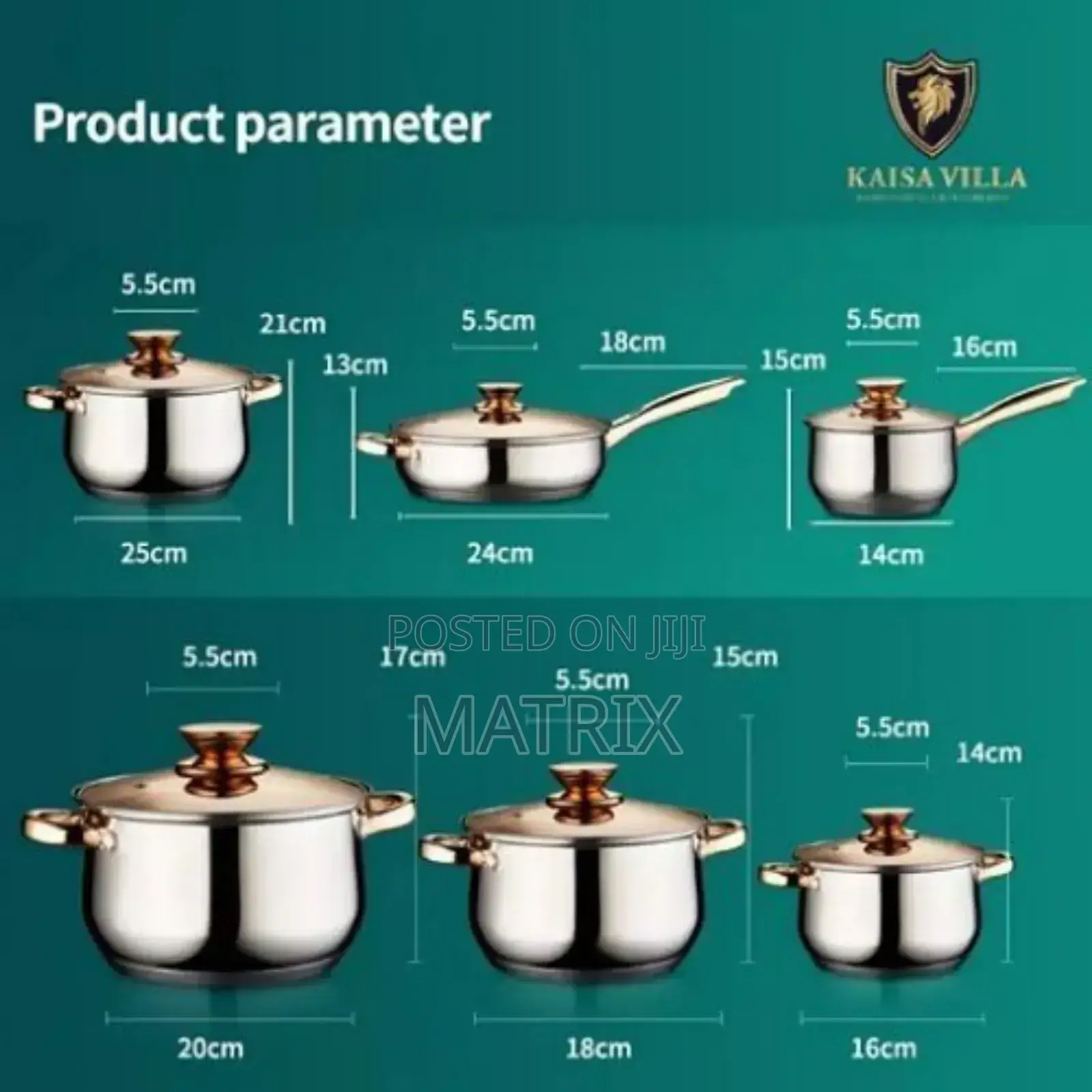 12pcs Multi-Purpose Stainless Steel Saucepans Dishes -Silver
