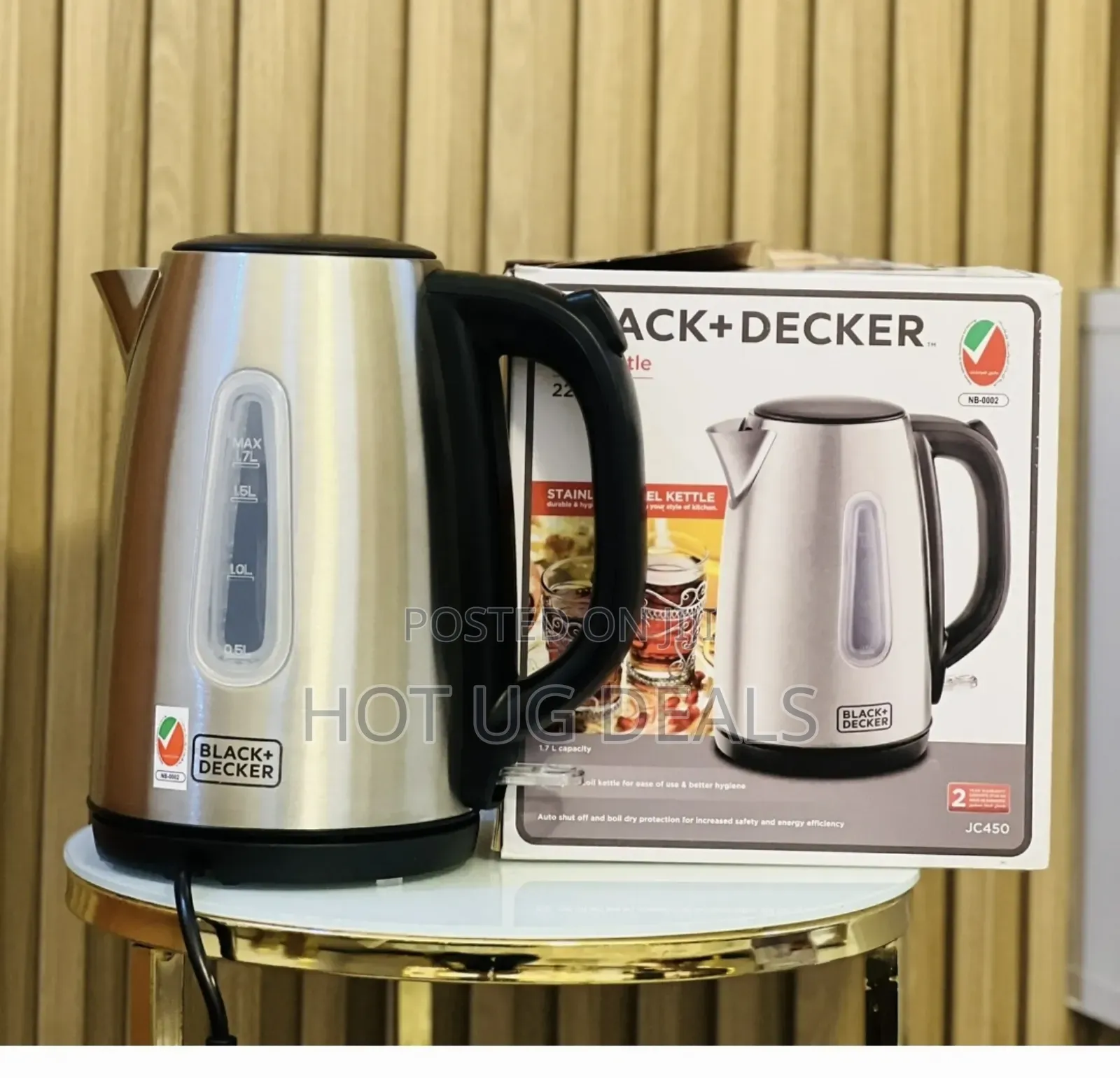 Black+Decker 1.7l Stainless Steel Electric Kettle - Silver