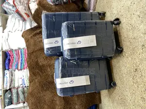 3pc Rubber Suit Cases - Grey