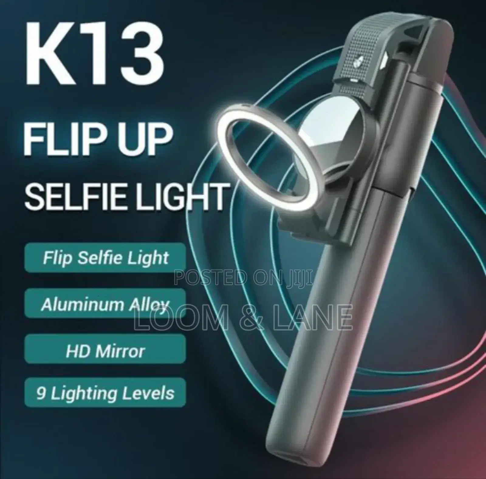 Multifunction Selfie Stick With Flip Up Light