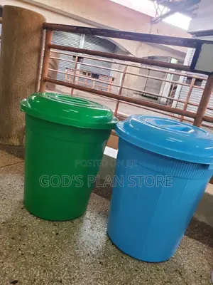 Light Blue and Green Plastic Buckets Plastic Buckets