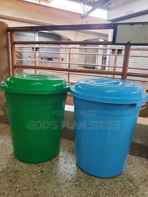 Light Blue and Green Plastic Buckets Plastic Buckets