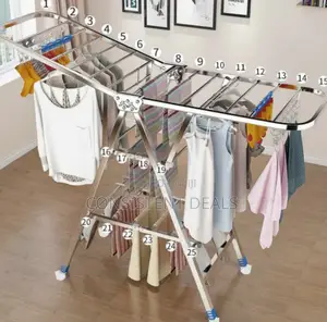 Foldable Metal Clothes Drying Rack