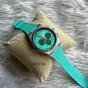Tissot PXR Tiffany Blue Rubber Strap Watch in Stock