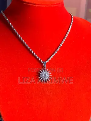 Natural Topaz Sun Pendant Necklace