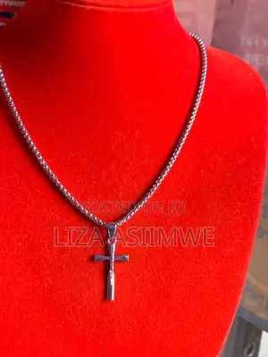 Halo Silver Cross Necklace