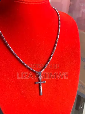 Halo Silver Cross Necklace