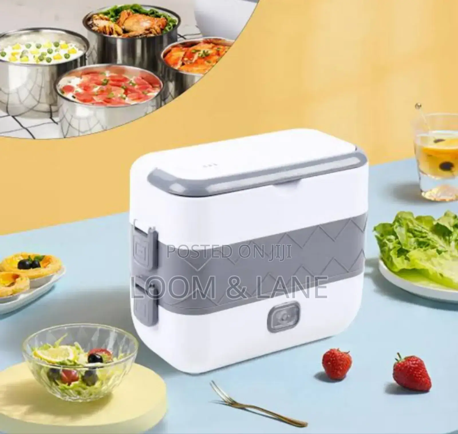 Stainless Steel Electric Lunch Box 2 Layers