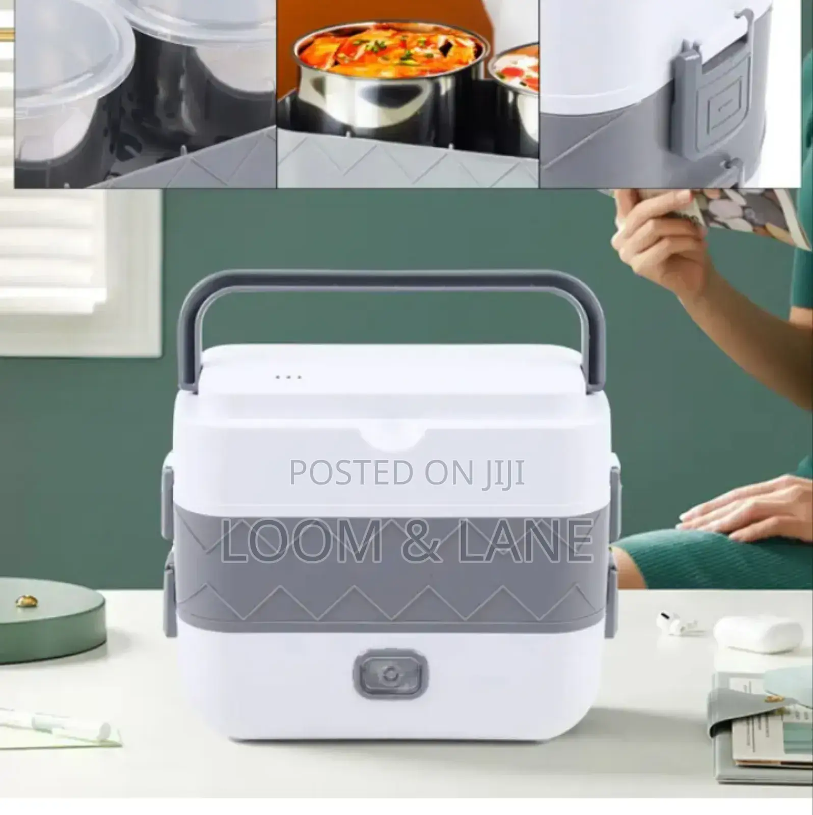 Stainless Steel Electric Lunch Box 2 Layers