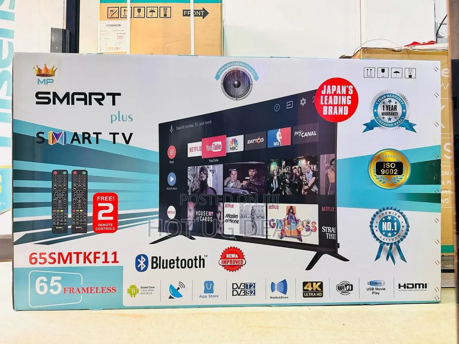 Smartplus 65 Inch Frameless Fhd Smart Android Tv - Black