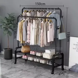 Double Pole Clothes Rack Double Pole Clothes Rack Organizer