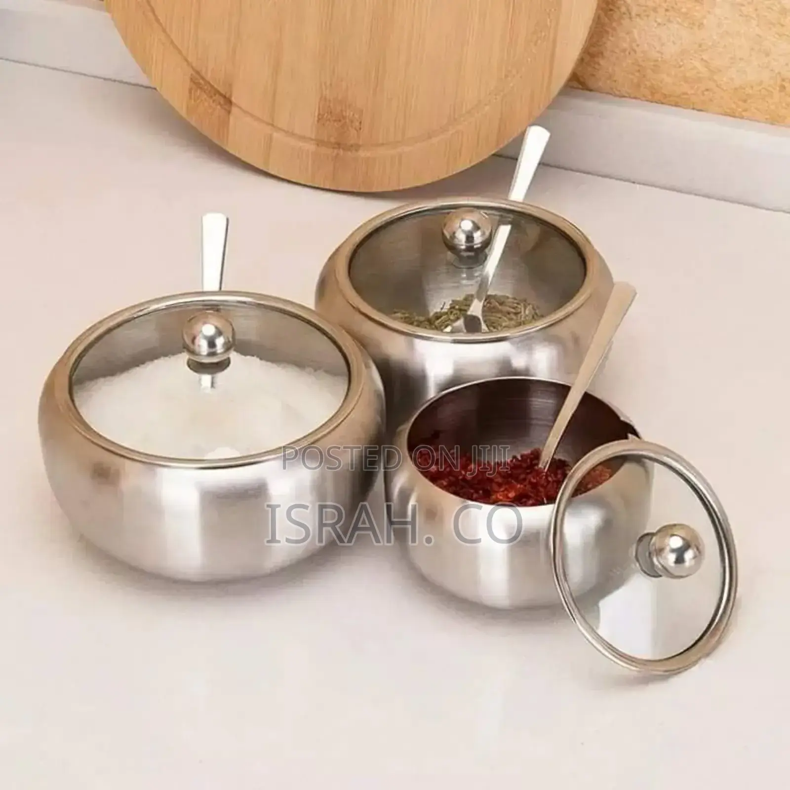 Stainless Steel Sugar Bowl With Lid
