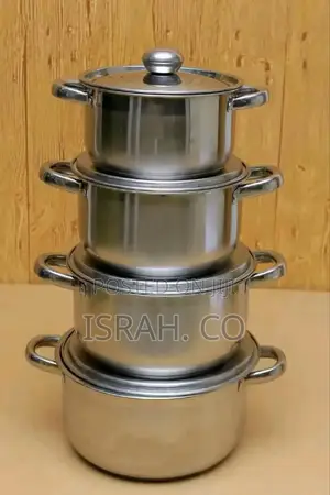 Stainless Steel Cooking Saucepans, {A Set of 4pcs}