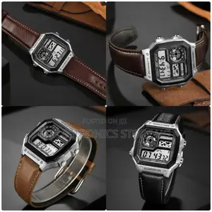 Casio Illuminator Digital Pure Leather Wrist Watch