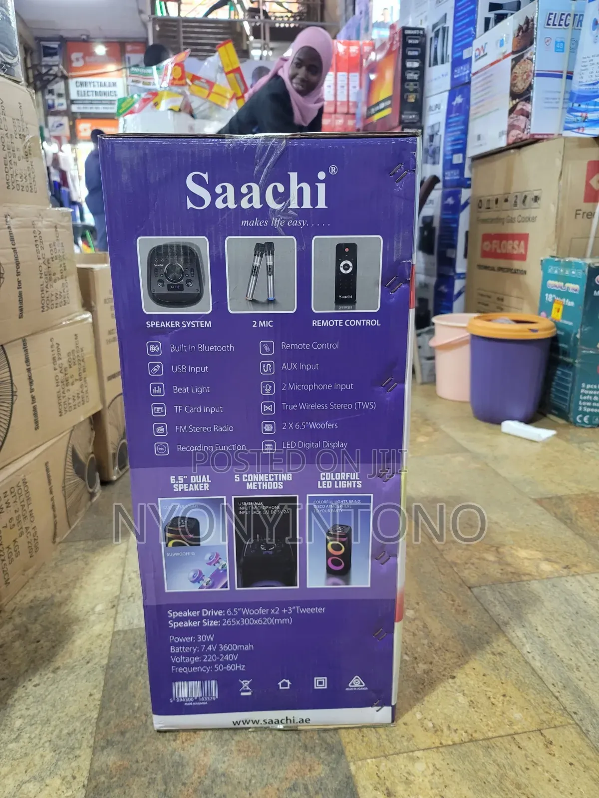 Saachi 6.5" Rechargeable Bluetooth Speaker