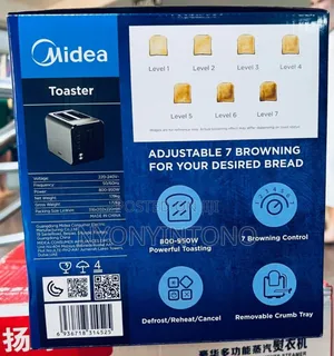 Midea 2slice Automatic Bread Toaster, 2years Warranty