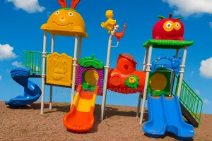 Deluxe Outdoor Playground Slide Set |Bright Colors| Big Fun!