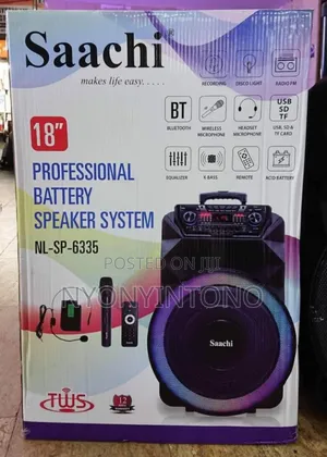 Saachi 18" Rechargeable Bluetooth Speaker