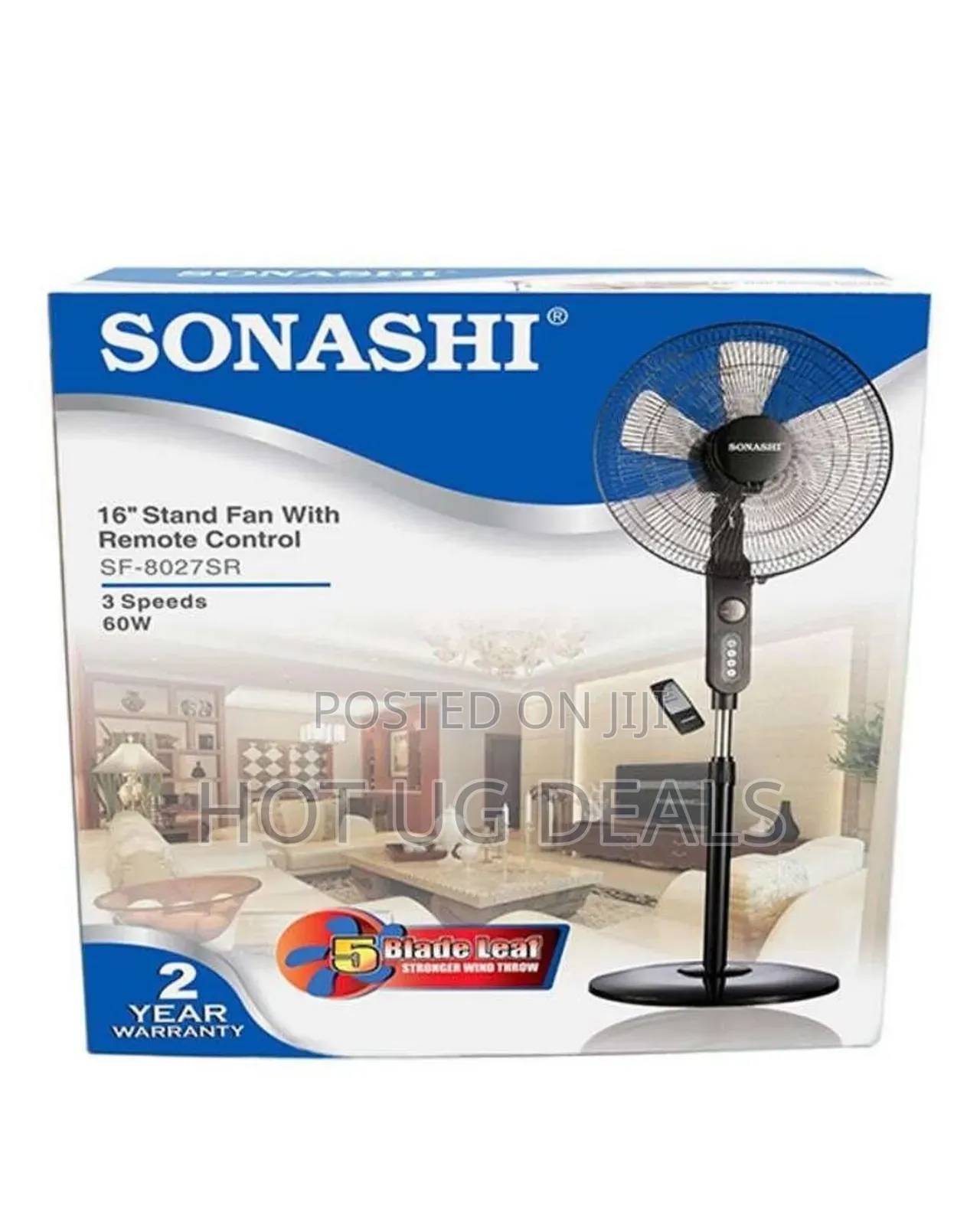 Sonashi 16 Inch Stand Fan With Remote Control And Timer