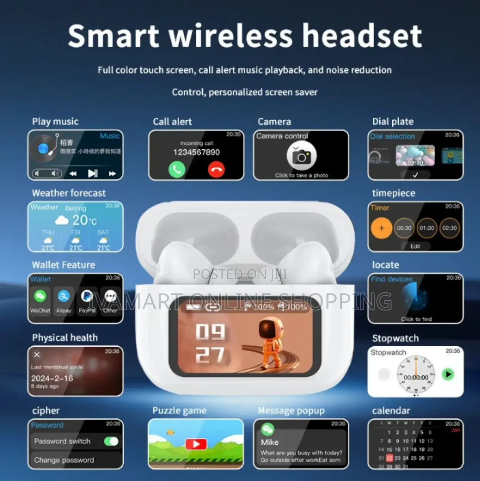 Anc / Enc Smart Wireless Earbuds Pro - Ai Touchscreen