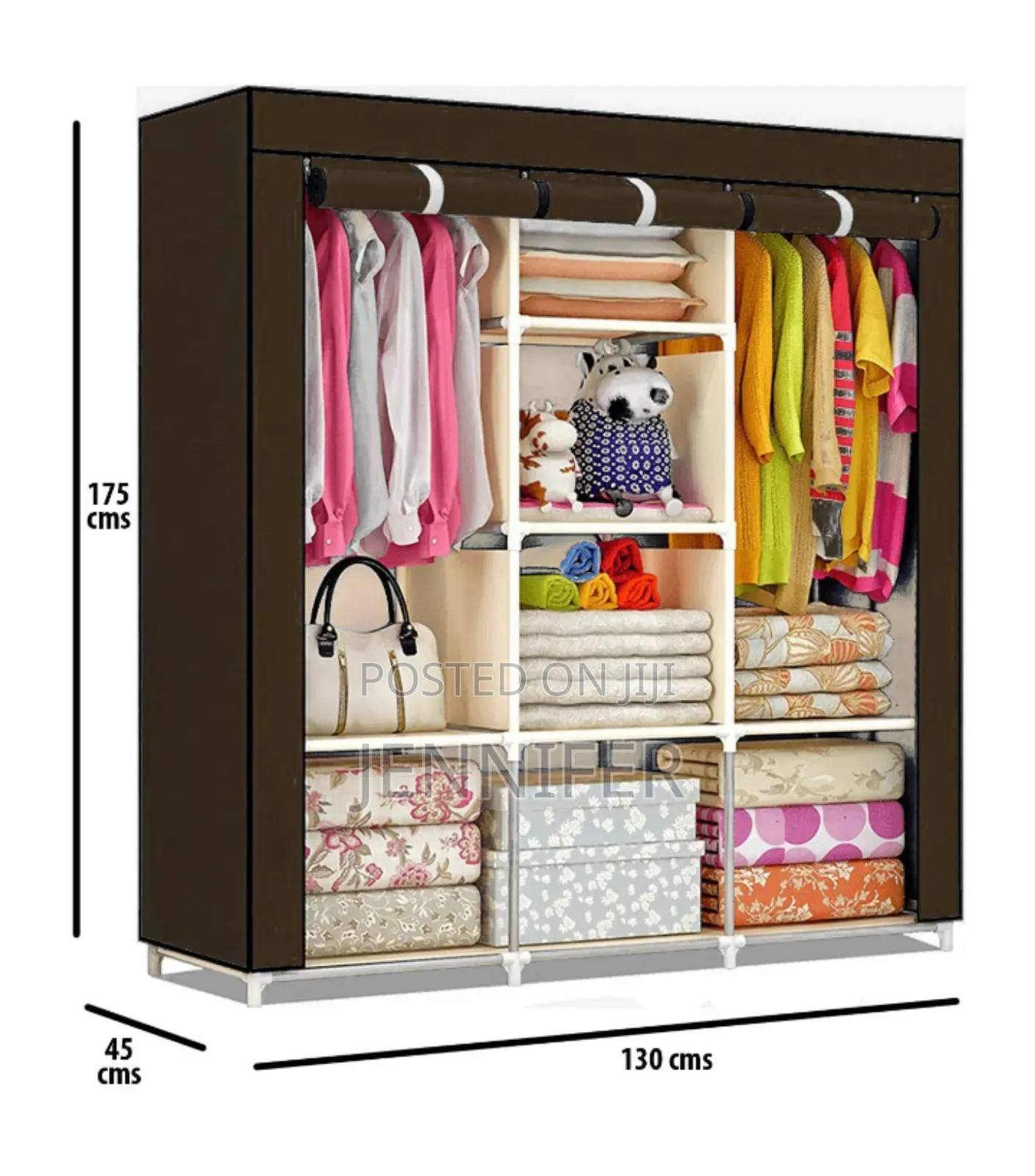 Dust Proof 3 Column Wardrobe