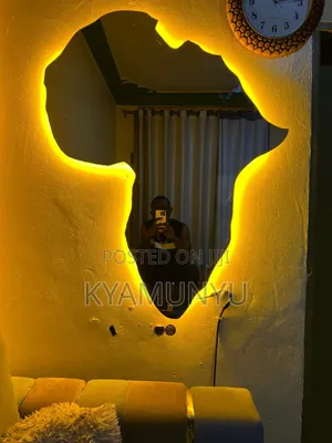 African Map Mirror