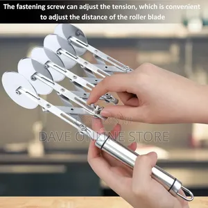 5 Wheel Pastry Cutter Pizza Knife Divider With Handle