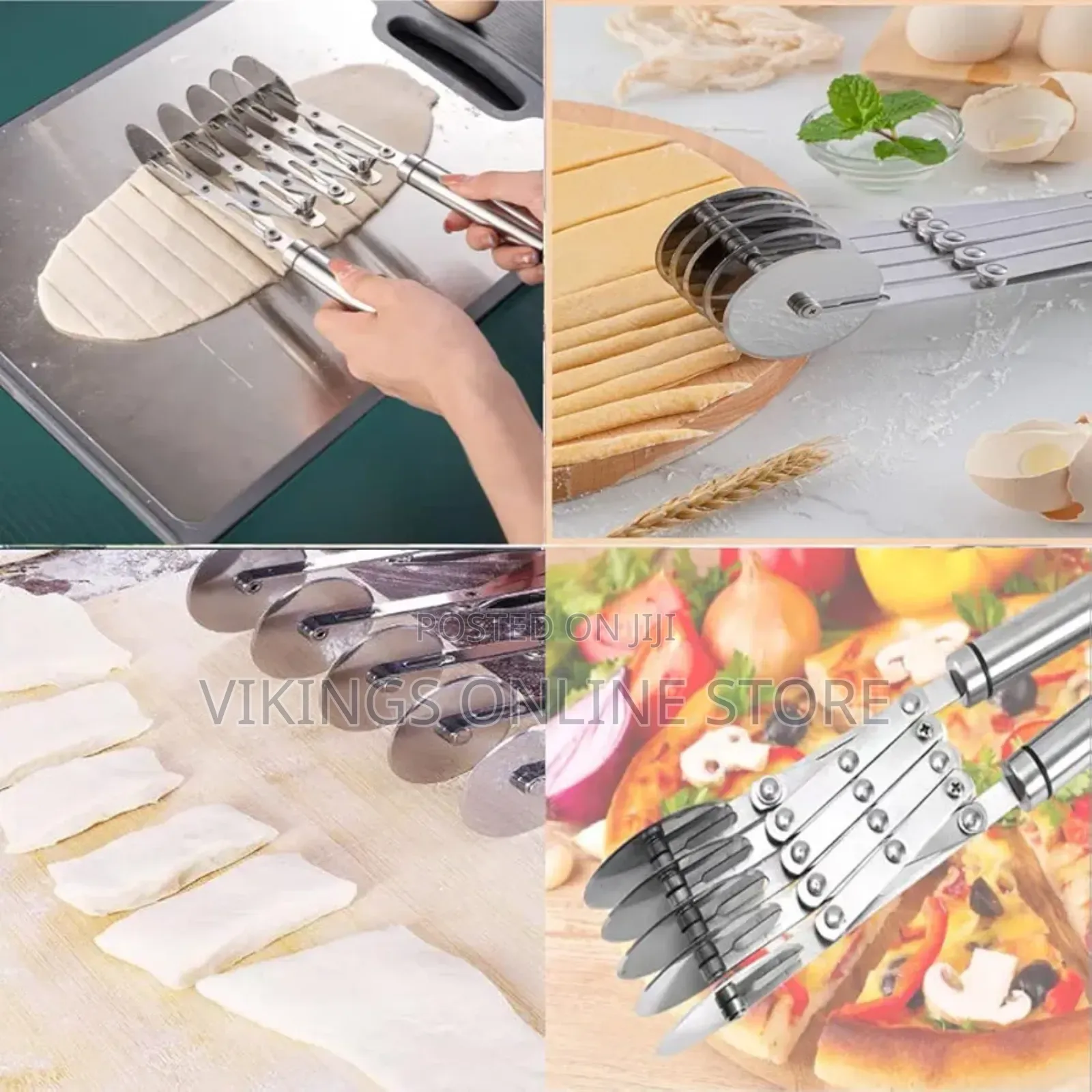Baking Roller Adjustable Pizza Slicer, Splitter With Handle