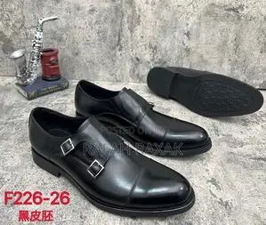 Men’S Black Robby Cavally Double Monk Strap Gentle Oxfords