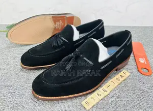 Men’S Super Classic Black Robby Cavally Gentle Suede Loafers