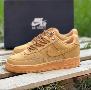 Original Men’S Brown Nike Air Force 1 Low 07 “Flax” Sneakers