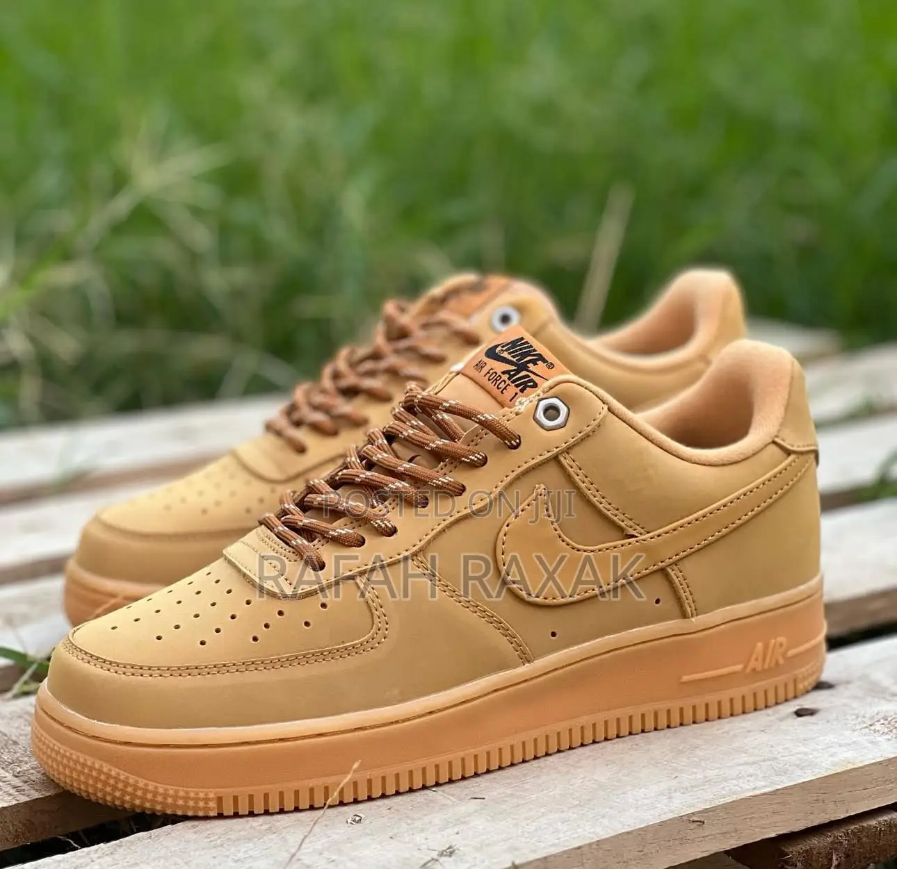 Original Men’S Brown Nike Air Force 1 Low 07 “Flax” Sneakers