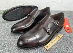 Men’S Coffee Brown Renato Castello Double Monk Strap Oxfords